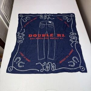 New RRL DoubleRL Ralph Indigo Jean-Print Cotton Bandanna Scarf Handkerchief